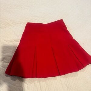 Classic Vibrant Red A-Line Skirt